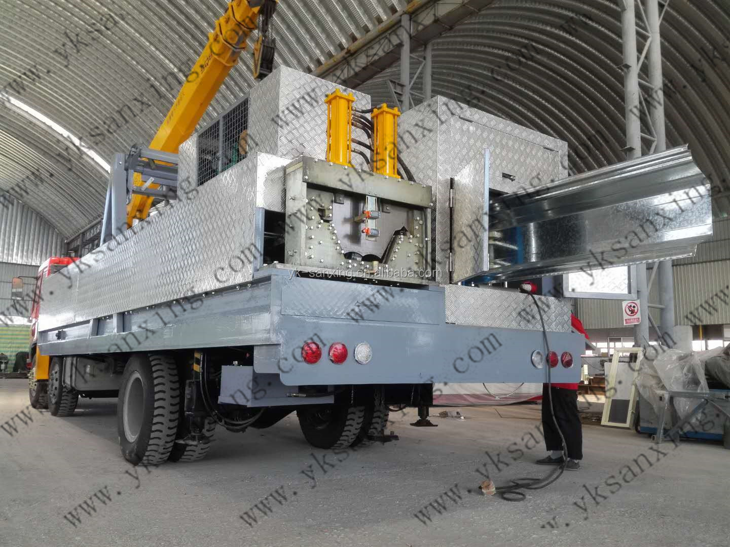 SX120-SUBM-600-305 k q span curve roof galvanized iron parking ground/area/lot arch roof building machine