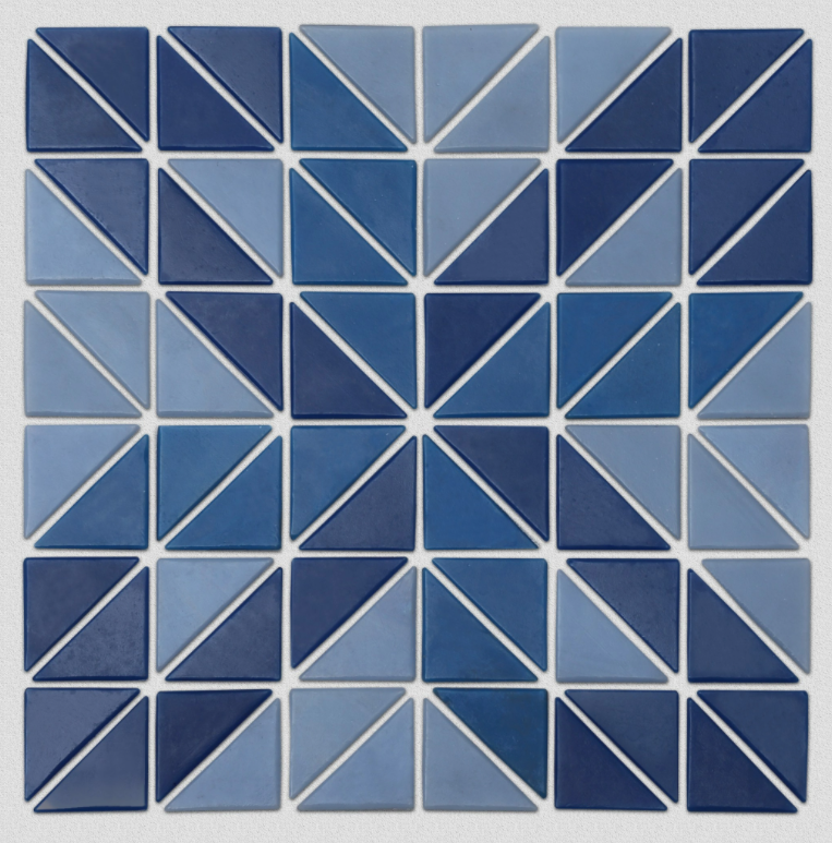 Triangular glass mosaic can be customized pattern