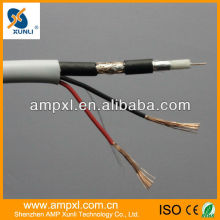 Combined cable rg59 siamese cable 2*0.75mm2