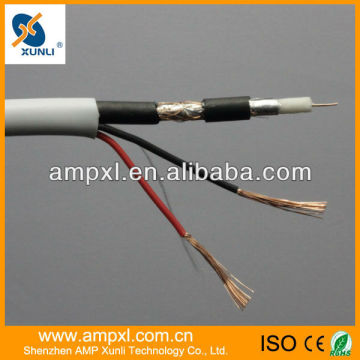 Combined cable rg59 siamese cable 2*0.75mm2