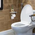 Tempat Toilet Toilet Dinding Dipasang Dengan Rak Kayu
