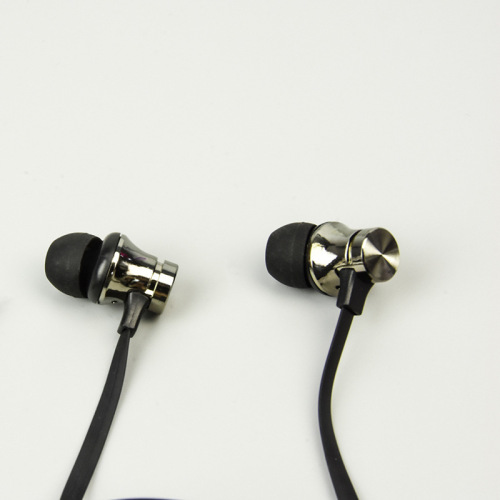 Großhandel Mobiltelefone Schwarze In-Ear-Stereo-Metall-Ohrhörer