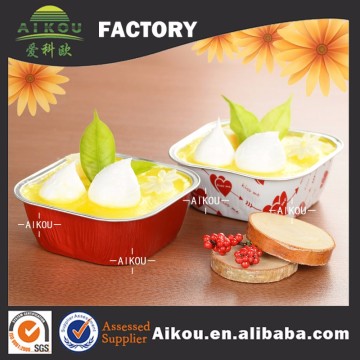 Individual disposable aluminium foil tray smell with clear disposable aluminium foil tray