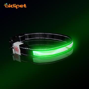 Nylon Usb Charge Flashing Led Dog Collar