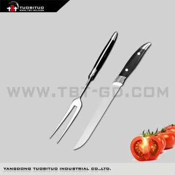 stainless steel knife and fork