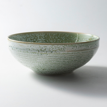 2025 Green Rustic Style Ceramic Round Bowl Supplier