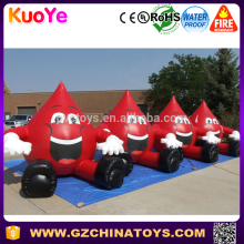 red inflatable blood drop characte