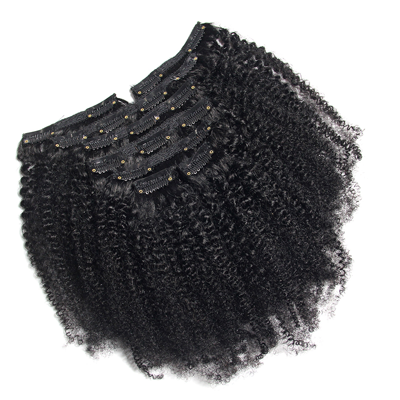 wholesale mink virgin brazilian hair,the best selling afro kinky curl 100% human hair clip in extensions