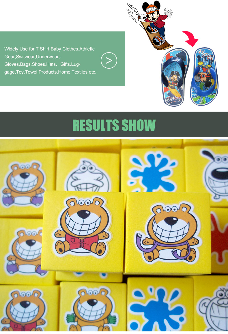 Wholesale Cheap Price EVA PE Printing Heat Transfer sticker Paper film for slipper eva