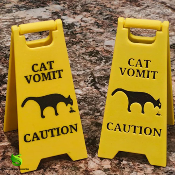 Dog and cat vomiting signs warning decorative signs