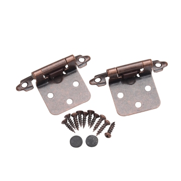 Metal Overlay Iron Self-Closing Decorative Cabinet Hinge