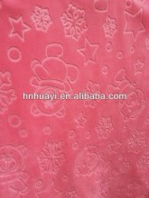 3D embossed velboa fabric