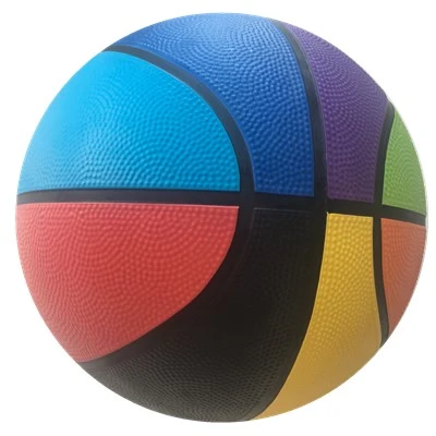 Eight Color Official Size Rubber Basketball