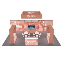 Modular Exhibition Booths: Portable 30x30FT Fabric Backdrop and Trade Show Equipment