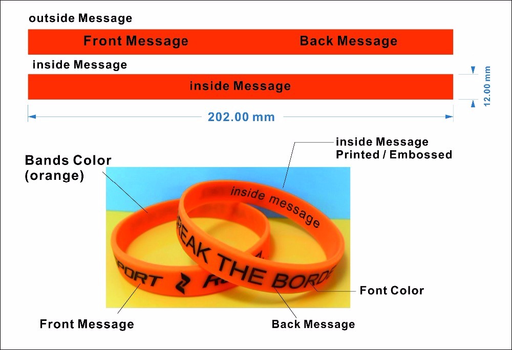 Custom Various High Quality Promotional Silicone Wristbands With Good Price