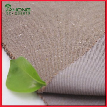 high weight grey white twill chambray pointillize fabirc