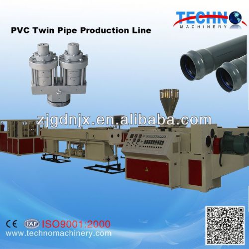 Twin Screw PVC Dual Line Pipe Making Machine