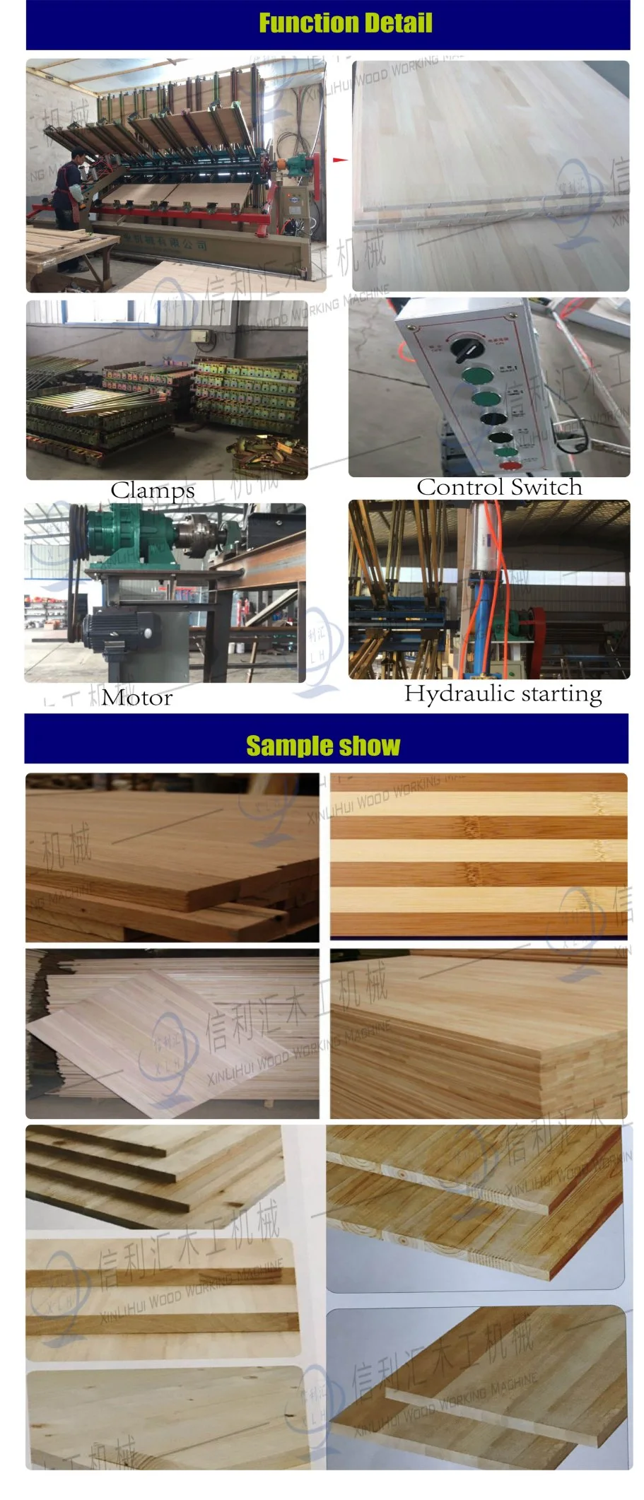 Lumber Core Board/ Construction Plywood Woodworking and Jointing Machine Small Size Tilting Composer with Single Motor/ Two Motors