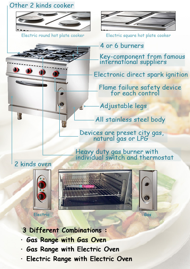 Image showcasing Commercial Kitchen Equipment: Full Series Of 4-burner Gas Cooking ...