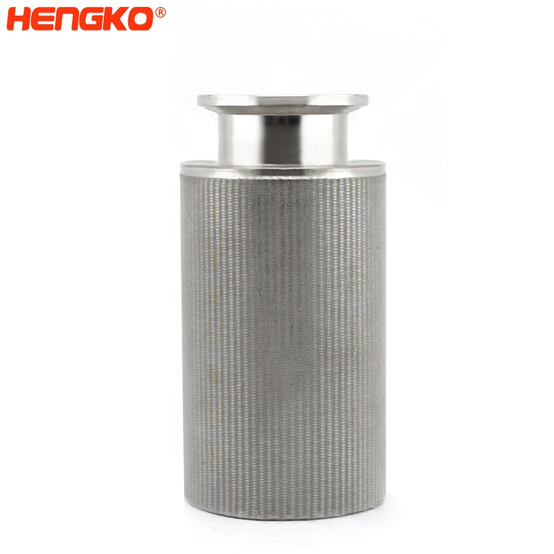 HNEGKO Customized high temperature resistance porous sintered stainless steel 316L copper wire mesh cylinder filter