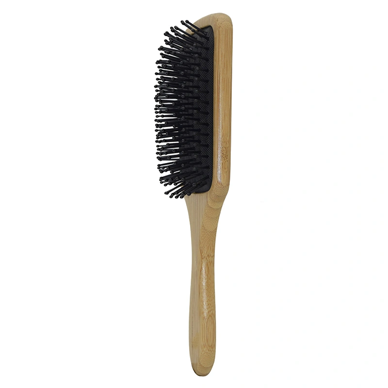 Natural Bamboo Wooden Paddle Hair Brush-Detangling Scalp Massage Hair Comb