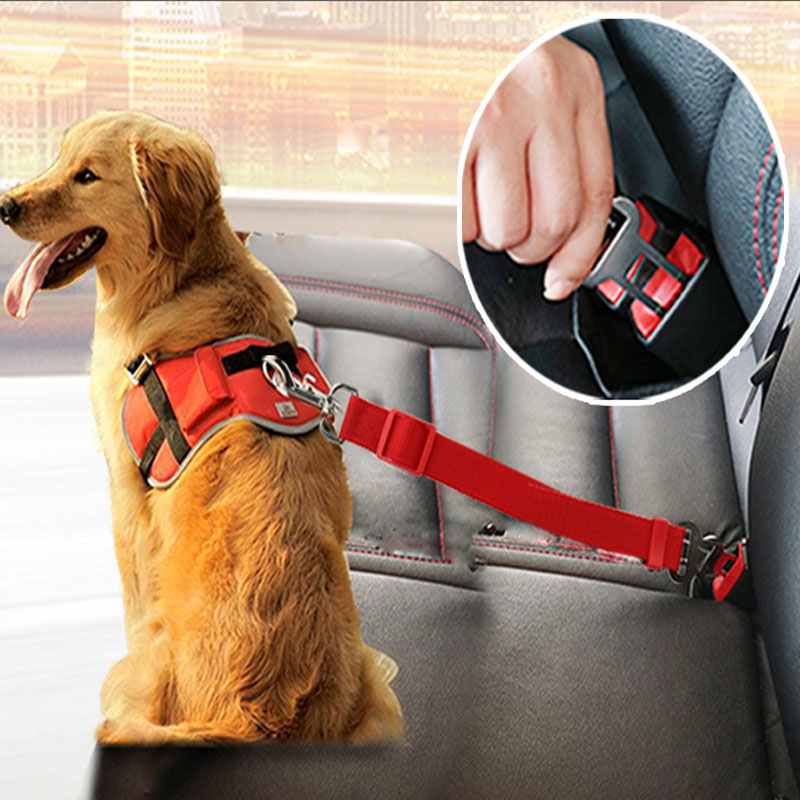 Hot Sale High Quality Adjustable Nylon Dog Car Seat Belt Safety Dog Leashes