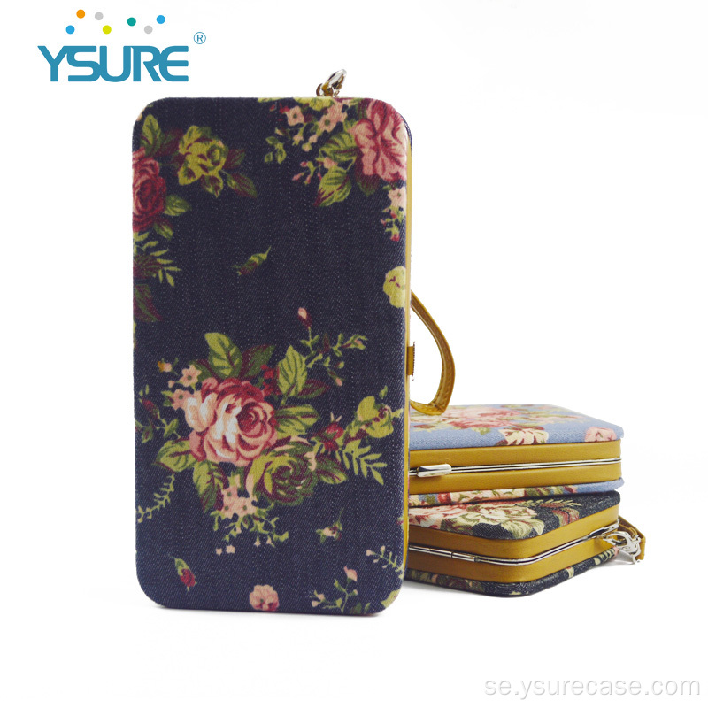 Partihandel Fashion Print Patchwork Ladies Card Holder Wallet