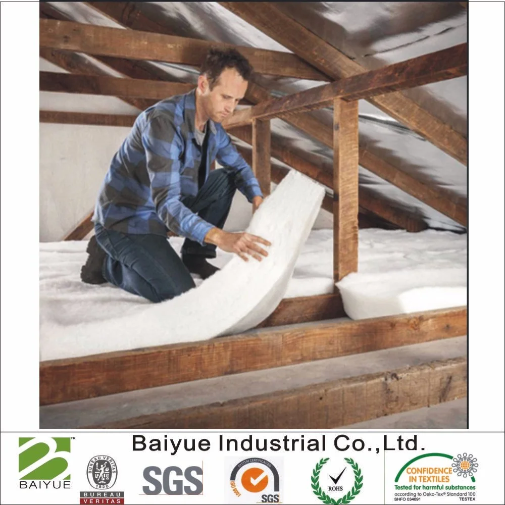 High R Value Polyester Insulation Batts for Constrcutions Building Material