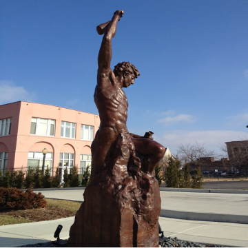 famous bronze art reproduction metal craft self made man sculpture