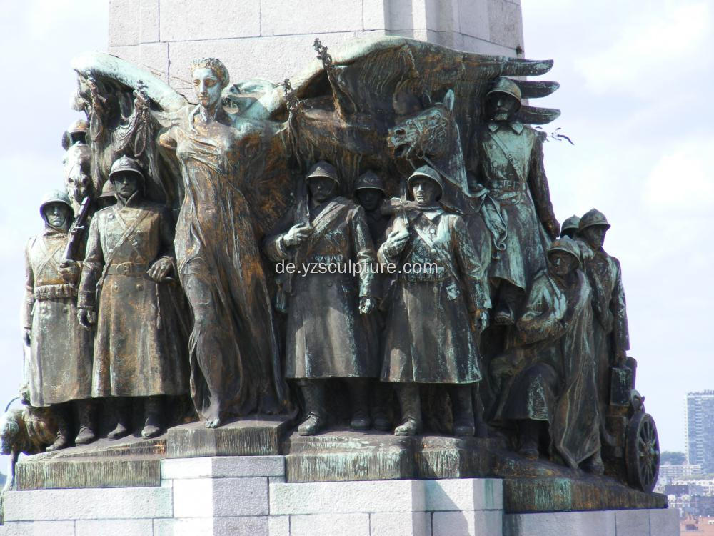 Lebensgröße Bronze Engel und Mensch Statue