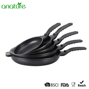 Die-Cast Aluminum Non-Sticking Open Frying pan
