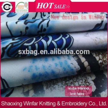 Shaoxing winfar Textile Best Price Dress Material Poly DTY Digital Print Fabric with Python