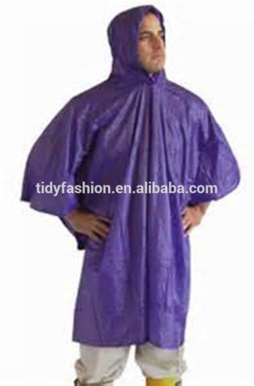 Mes Plastic PVC Adult Waterproof Poncho Raincoat