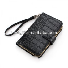 leather phone wallet case for Iphone leather case with strap