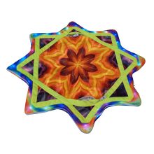 Hidden-light flowstar for surprise juggling & stage shows