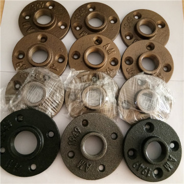 Brass malleable iron threaded floor flanges