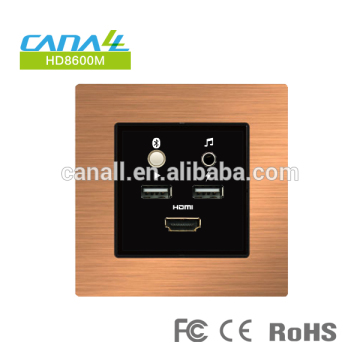 Hotel wall mounted media socket panel HD8600M-B intelligent panel