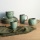 Set Dinner Stoneware Keramik Glaze Reaktif