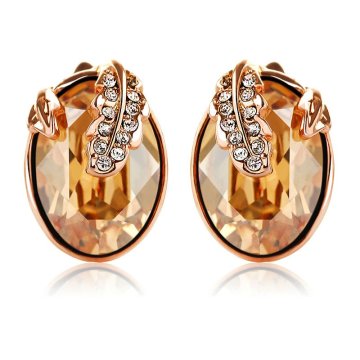 Top grade wholesale Austrian crystal vintage clip on earrings