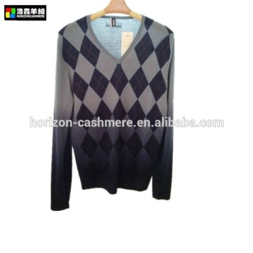 Dip Dye Plaid Pullover, Fashion Dye Sweater