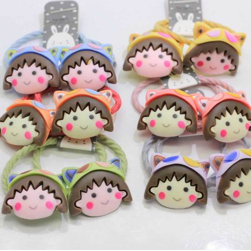 Kawaii Girls Women Cartoon Accesorios para el cabello Lazos elásticos Cuerdas para el cabello Diademas de moda Soportes de cola de caballo Anillos para el cabello