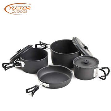 Travel Hiking Cookware Bowl Pot Pan Utensils Set