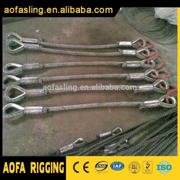 Flemish eye single leg wire rope lifting sling