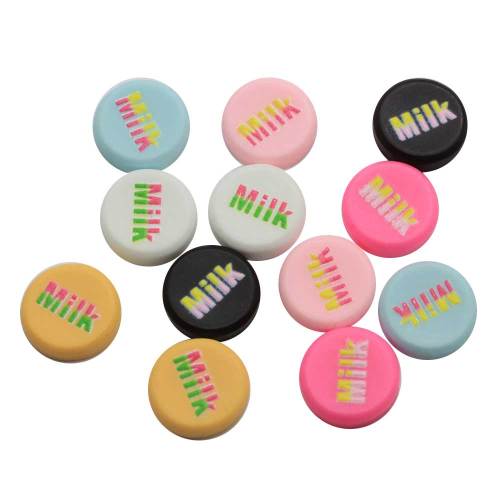 Supply Flatback Chocolate Candy Resin Beads Round Bean Letter Milk Decoration Charms For Scrapbook DIY Art Craft