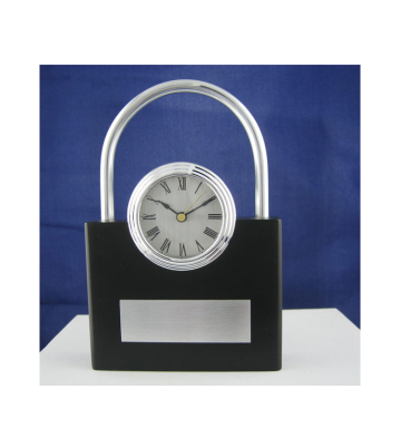 wood table clock,wooden lock table clock