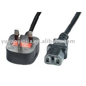 UK plug /BS power plug/ UK BS plug with cable