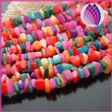 9-16mm colorful natural dyed shell chip beads