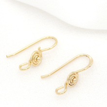 Factory Wholesale 14K Gold Plated Brass Earring Hooks