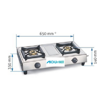 Gas Stove Stainless Steel Natural Polish