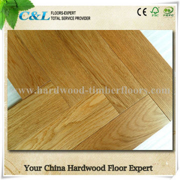 Unfinished Engineered Fishbone Oak Floors Brushed